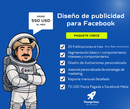 Paquete Crece de publicidad en Facebook